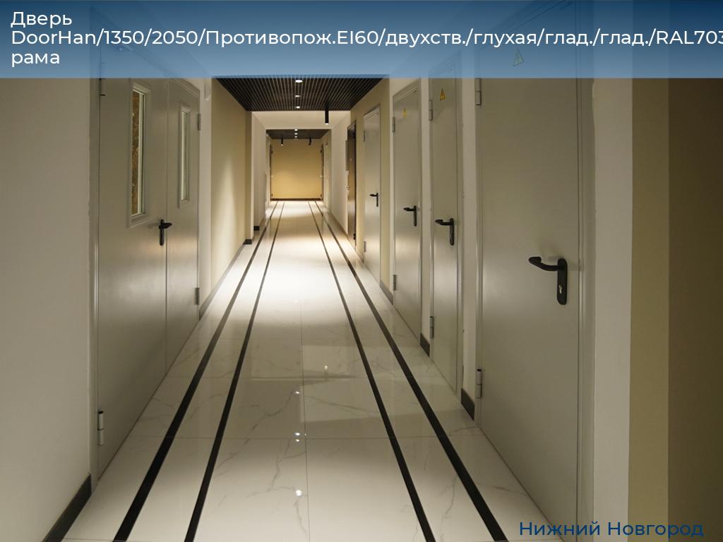 Дверь DoorHan/1350/2050/Противопож.EI60/двухств./глухая/глад./глад./RAL7035/прав./угл. рама, nizhniy-novgorod.doorhan.ru