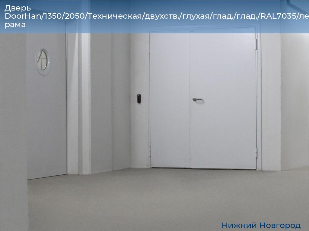 Дверь DoorHan/1350/2050/Техническая/двухств./глухая/глад./глад./RAL7035/лев./угл. рама, nizhniy-novgorod.doorhan.ru