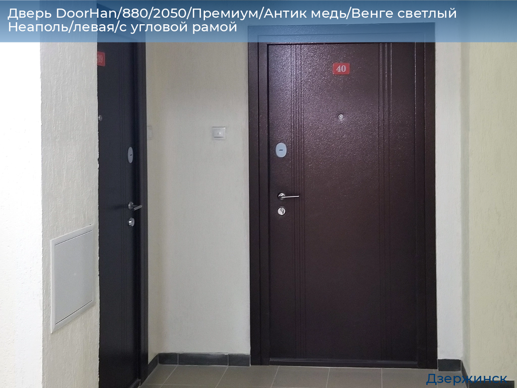 Дверь DoorHan/880/2050/Премиум/Антик медь/Венге светлый Неаполь/левая/с угловой рамой, dzerzhinsk.doorhan.ru