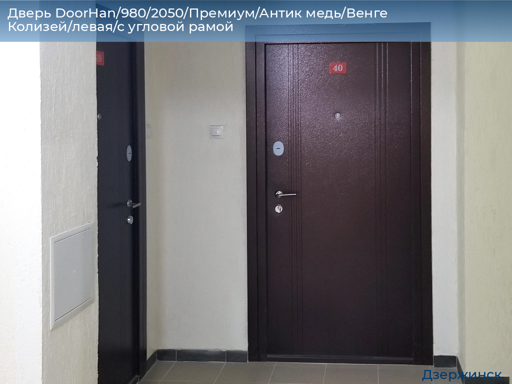 Дверь DoorHan/980/2050/Премиум/Антик медь/Венге Колизей/левая/с угловой рамой, dzerzhinsk.doorhan.ru